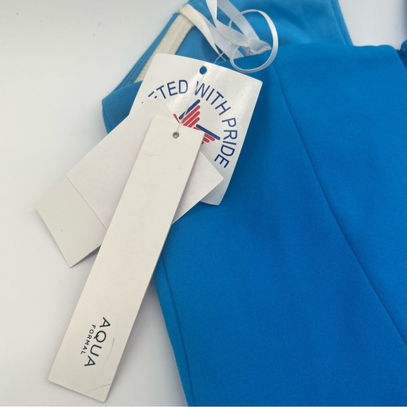 Aqua Strapless Turquoise Midi Sheath Dress – Size 4 – NWT – $238 Retail – Read - Picture 10 of 13